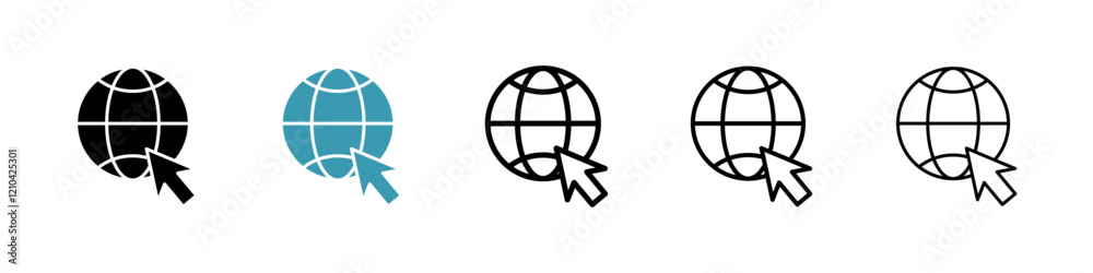 Internet icons vector pack in black and blue colors Internet icons vector pack in black and blue colors