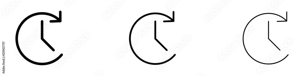 Time forward icons vector pack in black and blue colors Time forward icons vector pack in black and blue colors