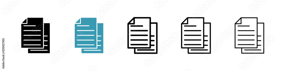 Duplicate icons vector pack in black and blue colors Duplicate icons vector pack in black and blue colors