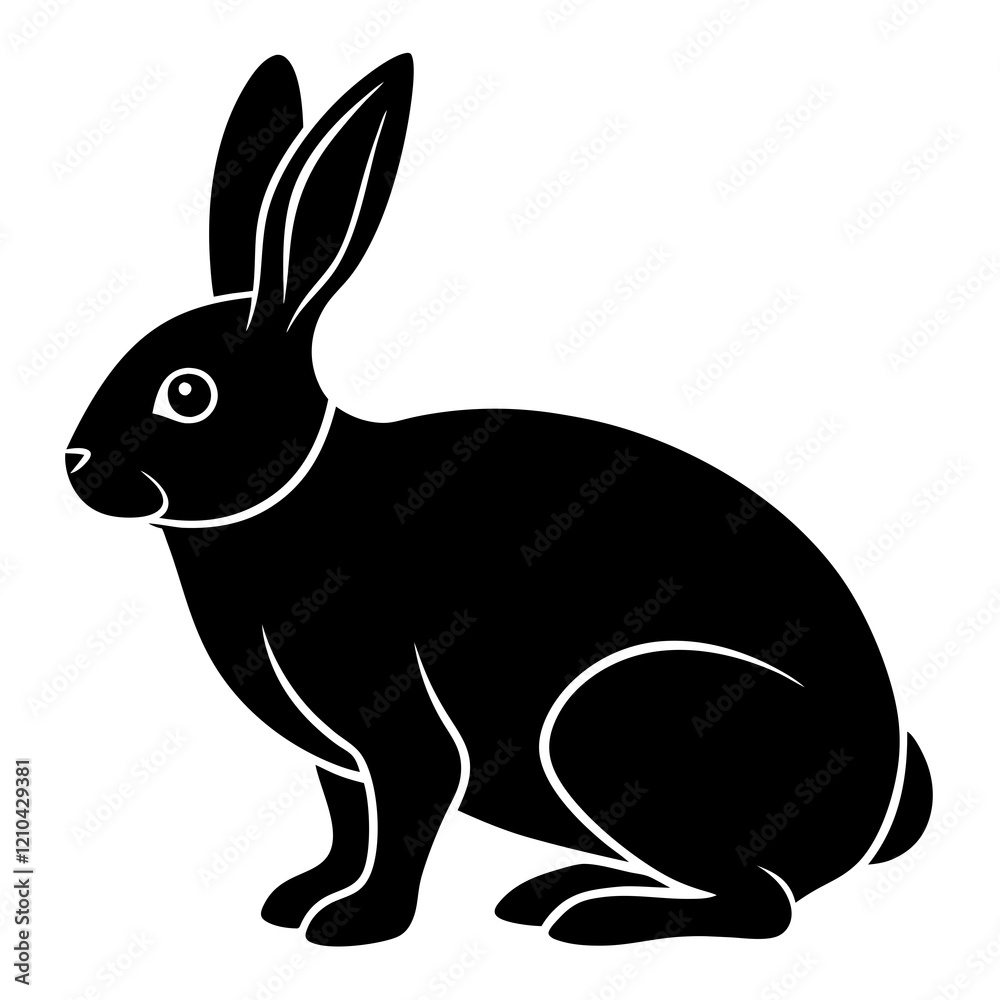 rabbit silhouette vector illustration rabbit silhouette vector illustration