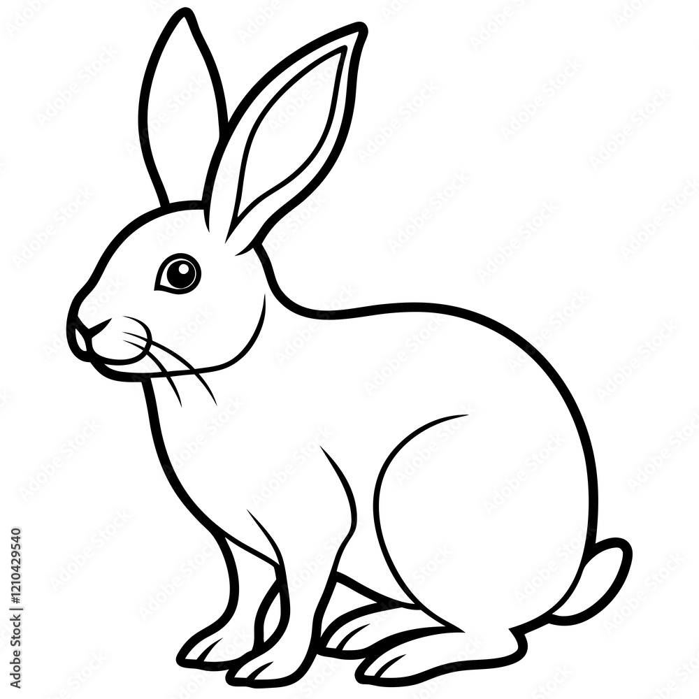 rabbit line art vector rabbit line art vector