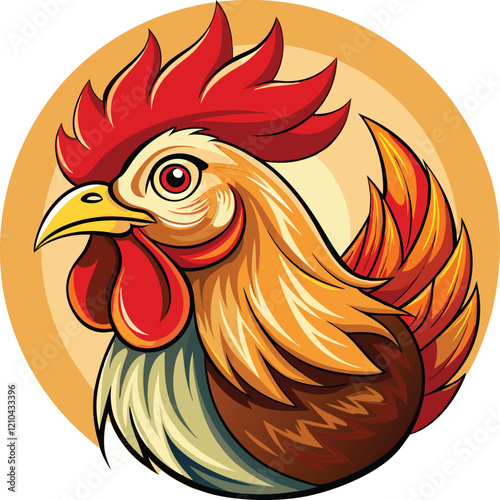 rooster isolated on white background