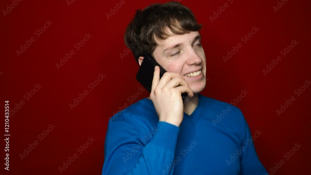 A student is talking on the phone. A student is talking on the phone.
