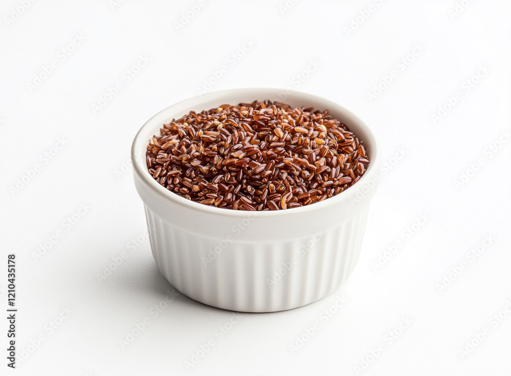 Ramekin Filled with Nutritious Red Rice Ramekin Filled with Nutritious Red Rice