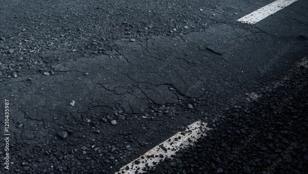 Fototapeta premium Smooth black asphalt road texture background image