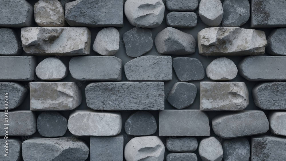 Top view of grey stone and concrete pattern Top view of grey stone and concrete pattern