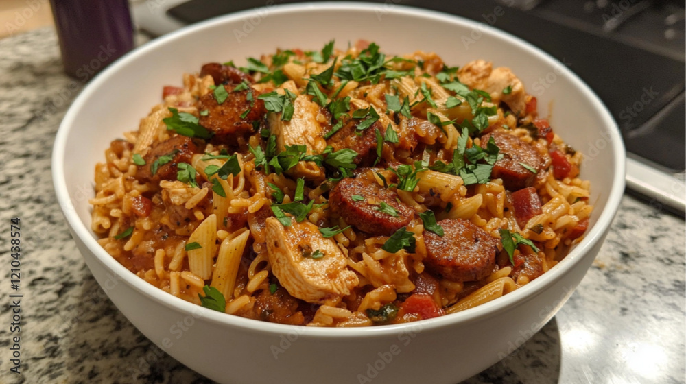 Chicken and Sausage Penne Jambalaya Spicy Chicken and Sausage Penne Jambalaya with Creole Flavors Chicken and Sausage Penne Jambalaya Spicy Chicken and Sausage Penne Jambalaya with Creole Flavors