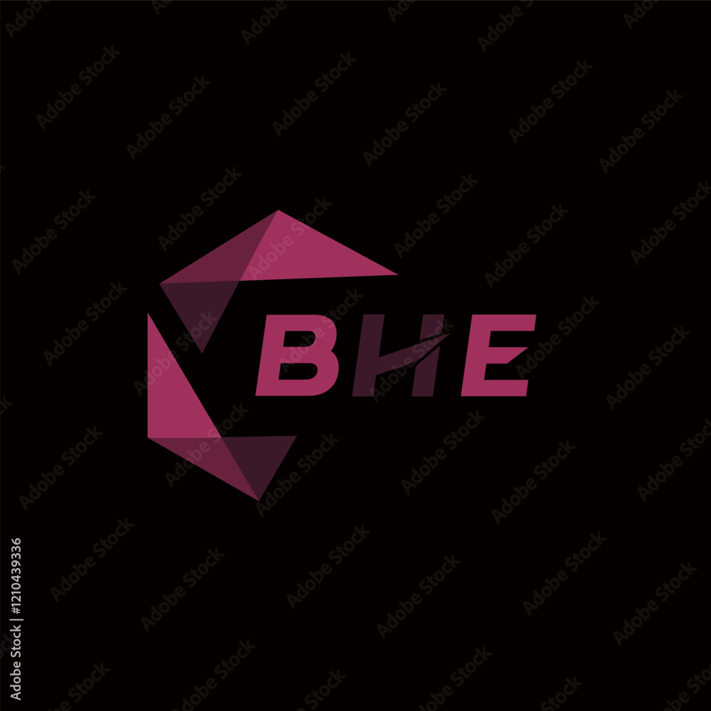 Fototapeta premium BHE creative minimalist letter logo. BHE unique vector initials alphabet letter logo design