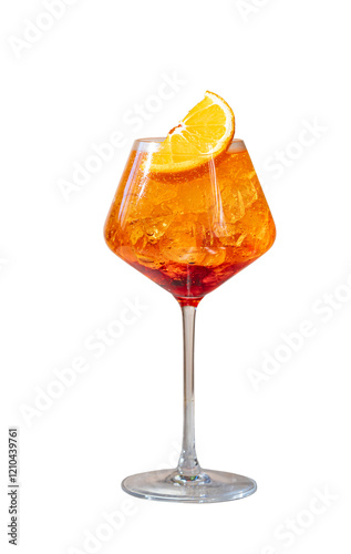 Glass of Aperol spritz cocktail