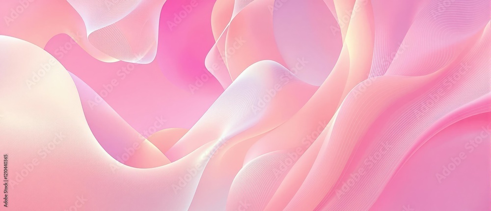 Fototapeta premium Abstract art wallpaper with pink and white hues, serene, whispers of dawn