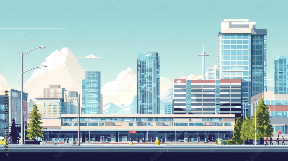 Obraz premium a prosperous city skyline