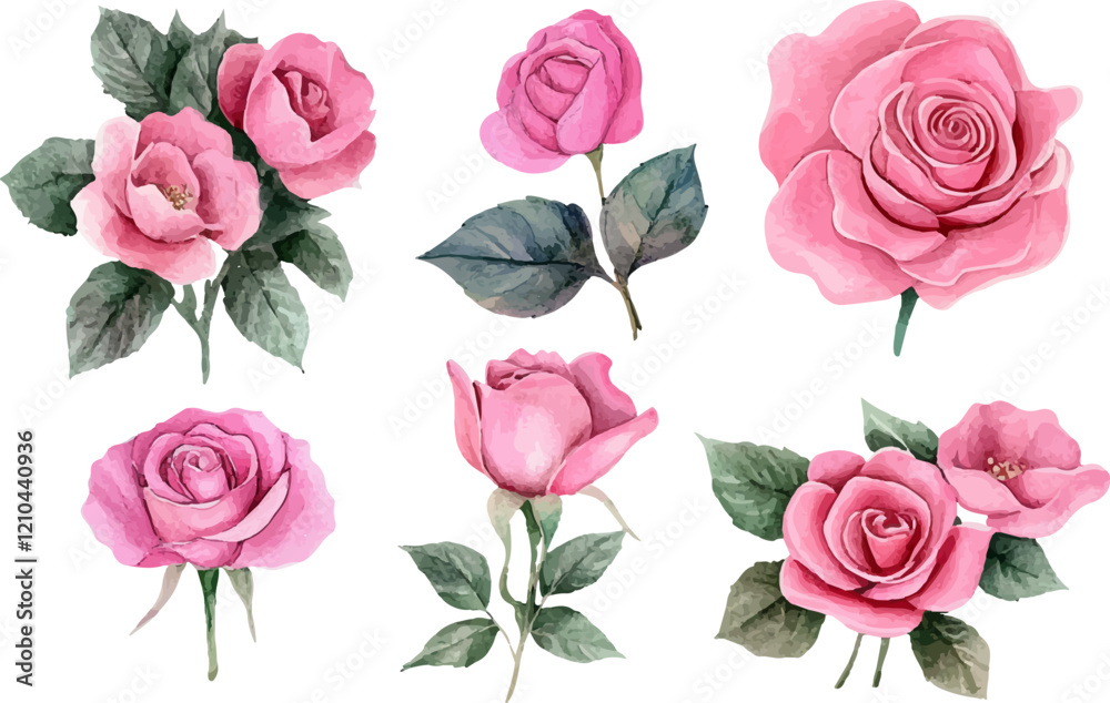 Naklejka premium pattern with pink roses