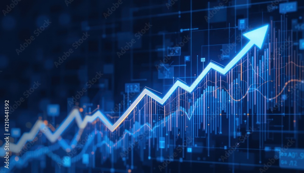 Upward Trending Digital Growth Chart Upward Trending Digital Growth Chart