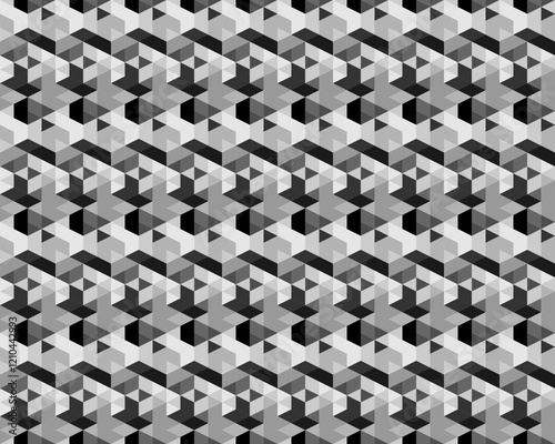 Gray polygons pattern, seamless background	