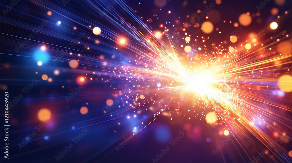 Fototapeta premium Create a stunning illustration of a neural network in action, symbolizing the inner workings of artificial intelligence. The image should show interconnected nodes and pathways glo