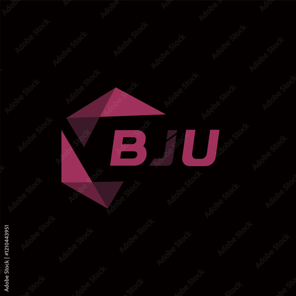 Fototapeta premium BJU creative minimalist letter logo. BJU unique vector initials alphabet letter logo design