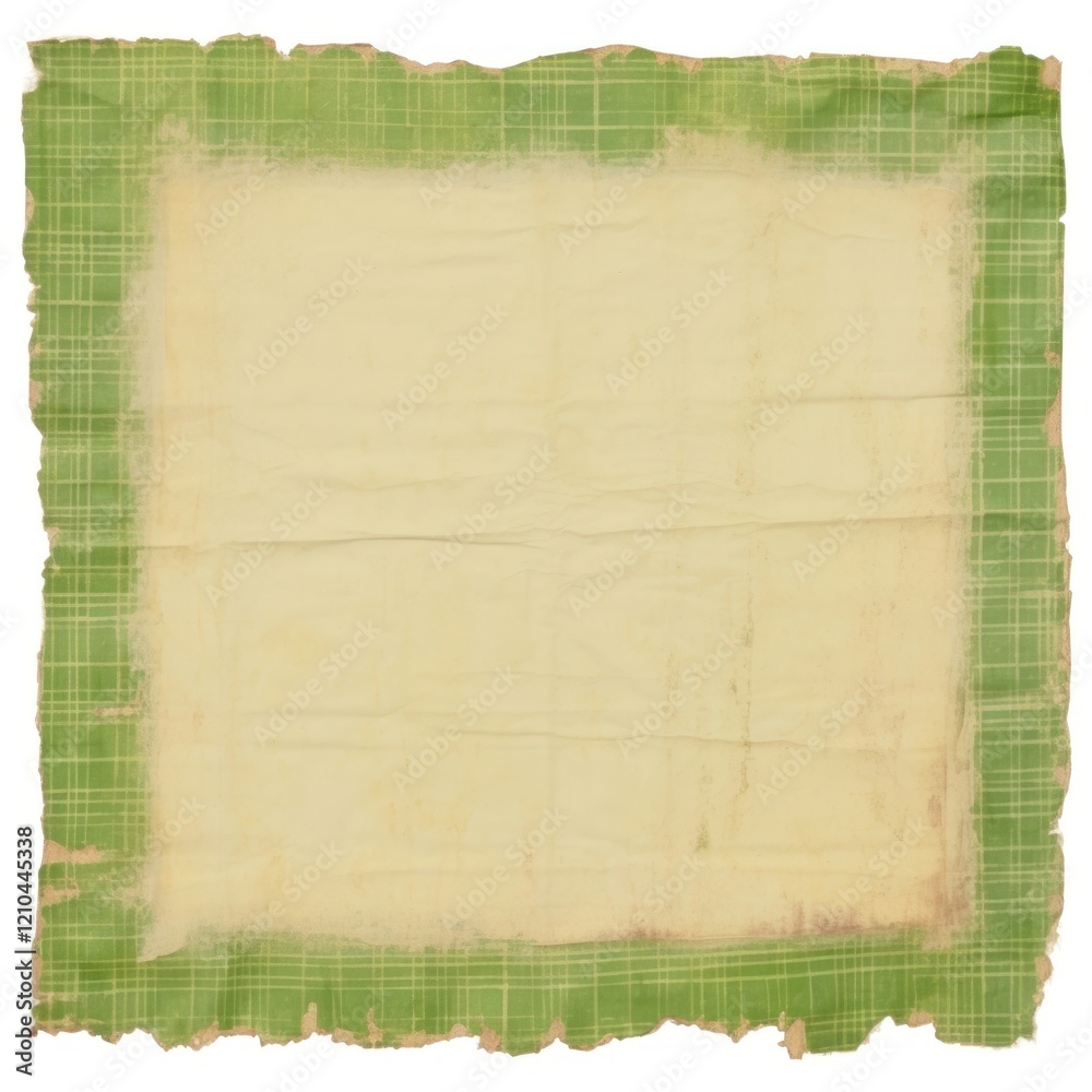 Obraz premium Plaid ripped paper backgrounds green text