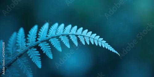Wallpaper Mural Serene Teal Fern Branch A Close-Up Study of Delicate Foliage in a Natural Setting Torontodigital.ca