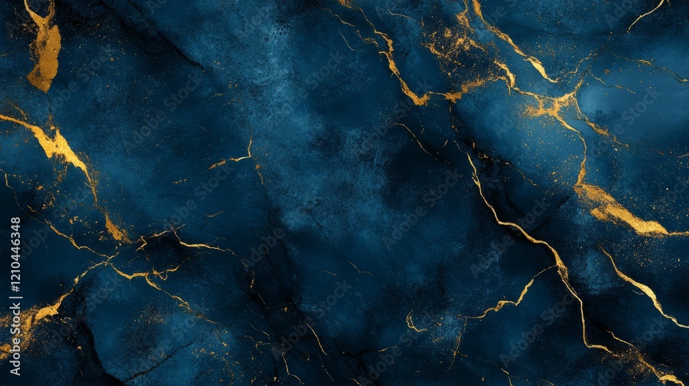 Elegant marble pattern in navy blue with gold veins creating luxury Elegant marble pattern in navy blue with gold veins creating luxury
