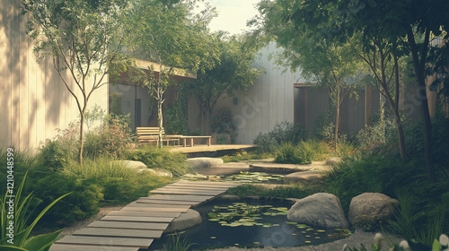 An informal garden is a naturalistic space with flowing paths, diverse plants, and a relaxed, unstructured design.