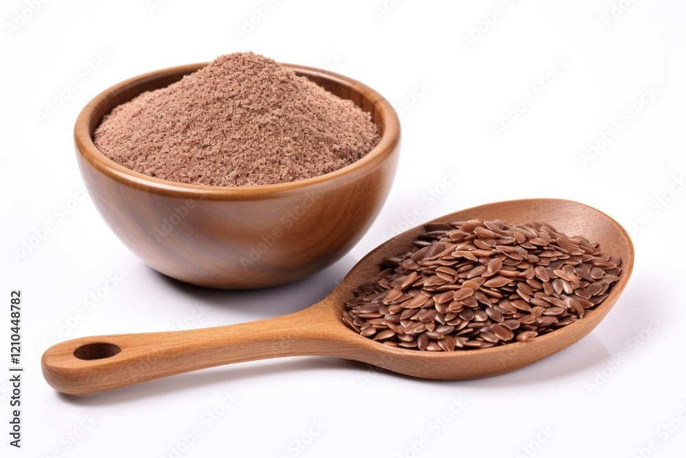 Healthy Ground Flaxseed in Isolated Bowl with Glasses - A Rich Source of Fiber for Optimal Health (3:2 Aspect Ratio) Healthy Ground Flaxseed in Isolated Bowl with Glasses - A Rich Source of Fiber for Optimal Health (3:2 Aspect Ratio)