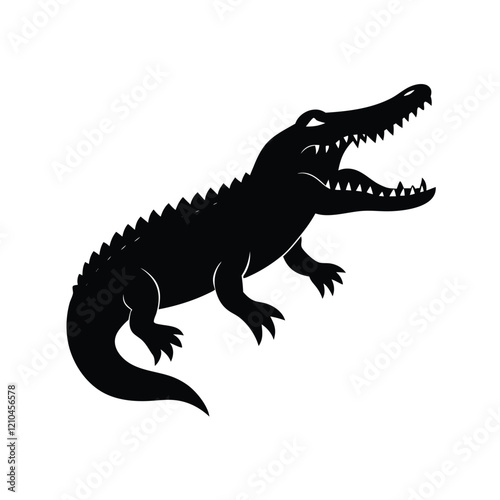crocodile isolated on white vector illustration