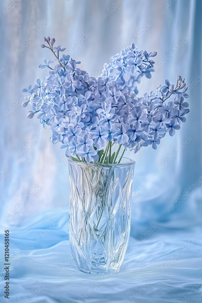 Obraz premium Vase with a bouquet of lilacs. Spring. Background, wallpaper, poster, banner