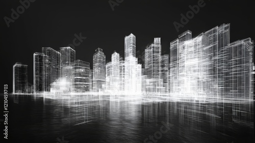 buildings perspective, skyline, actual photograph 