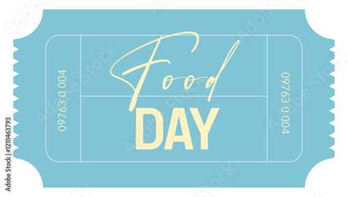Vintage Ticket design, Ticket design template., Admit one ticket, illustration of a ticket, Coupon food day