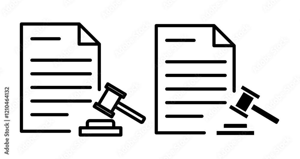 Rule Icons vectors. black solid and liner versions Rule Icons vectors. black solid and liner versions