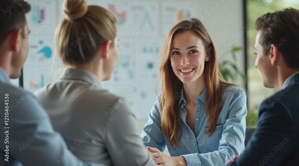 Young woman sitting at a business meeting Young woman sitting at a business meeting