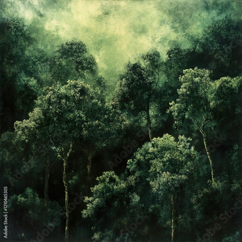 Enchanted Forest: A Serene Landscape of Lush Greenery