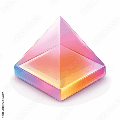 Abstract Gradient Pyramid Shape Illustration. Vector Image