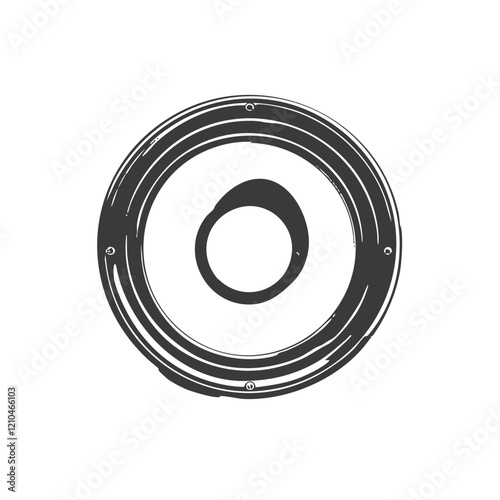 Abstract Speaker Graphic Design Element. Vector Image
