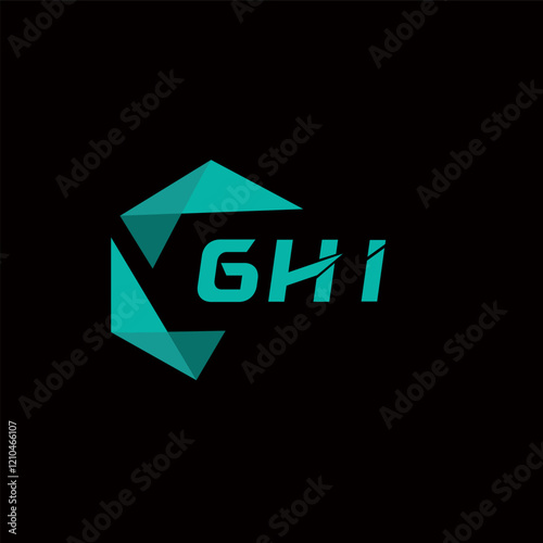 GHI creative minimalist letter logo. GHI unique vector initials alphabet letter logo design