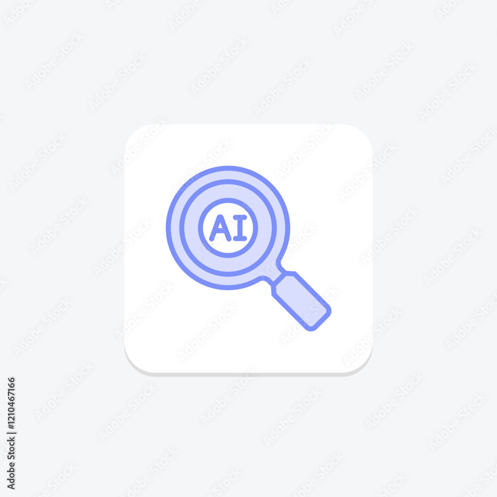 AI Search duotone line icon, vector, pixel perfect, illustrator file AI Search duotone line icon, vector, pixel perfect, illustrator file