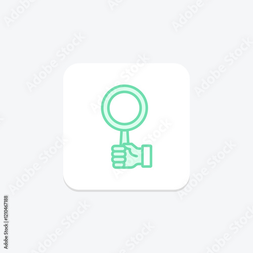 Handheld Magnifier duotone line icon, vector, pixel perfect, illustrator file