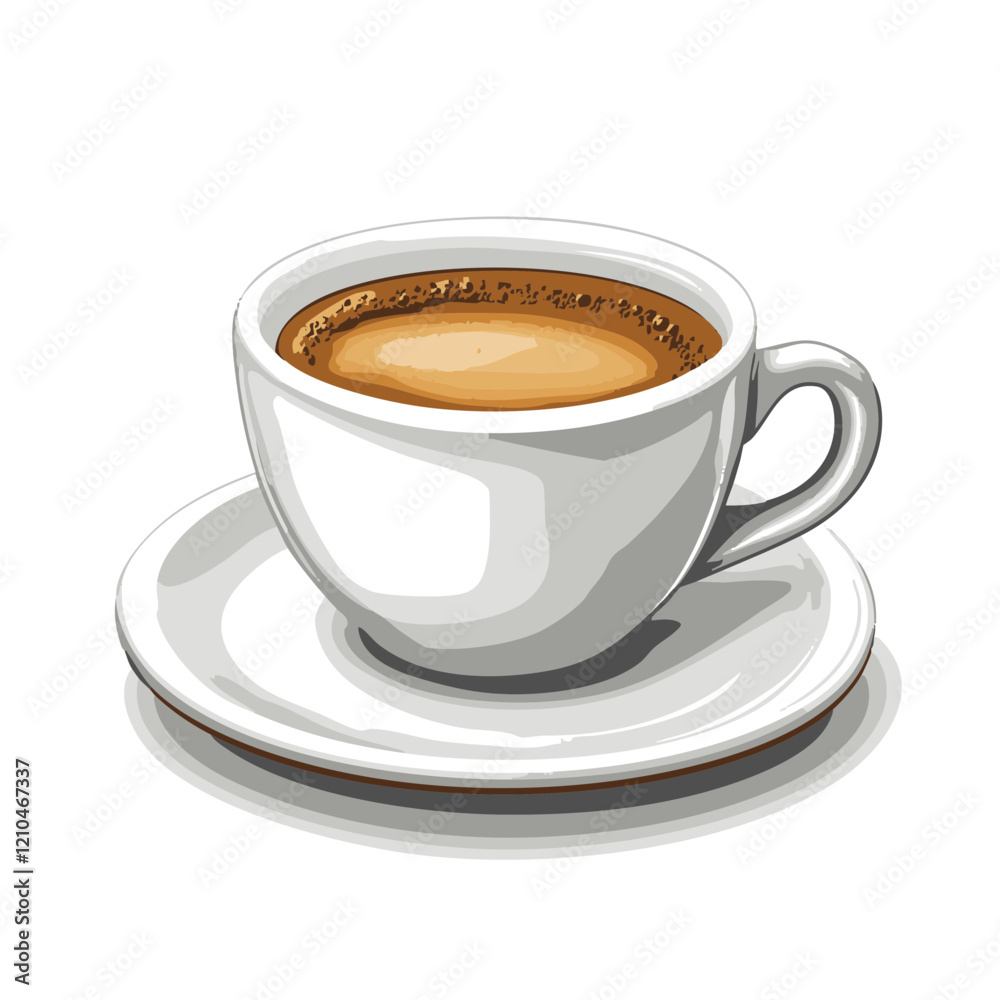 Coffee Cup and Saucer Illustration. Vector Image Coffee Cup and Saucer Illustration. Vector Image