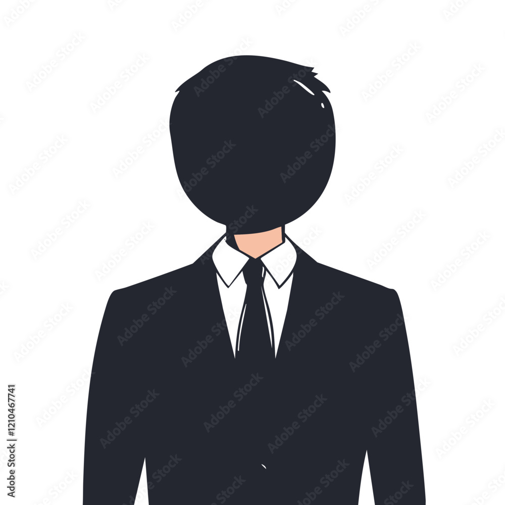 Faceless Businessman in Suit and Tie. Vector Image Faceless Businessman in Suit and Tie. Vector Image