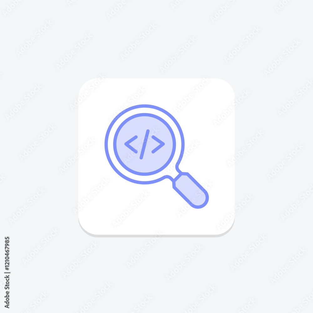 Code Search duotone line icon, vector, pixel perfect, illustrator file Code Search duotone line icon, vector, pixel perfect, illustrator file