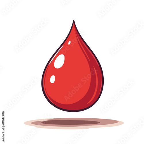 Red Drop Vector Illustration Graphic Design. Vector Image