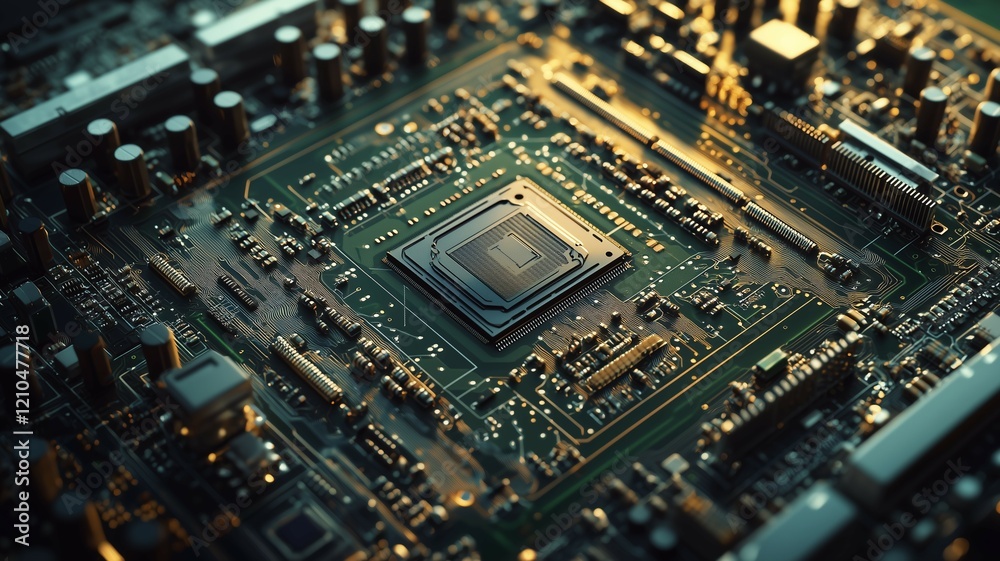 Obraz premium 電子基板_半導体