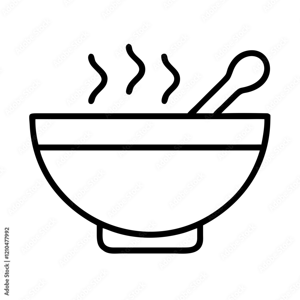 soup bowl icon, soup bowl line art - simple line art of soup bowl, perfect for soup bowl logos and icons soup bowl icon, soup bowl line art - simple line art of soup bowl, perfect for soup bowl logos and icons