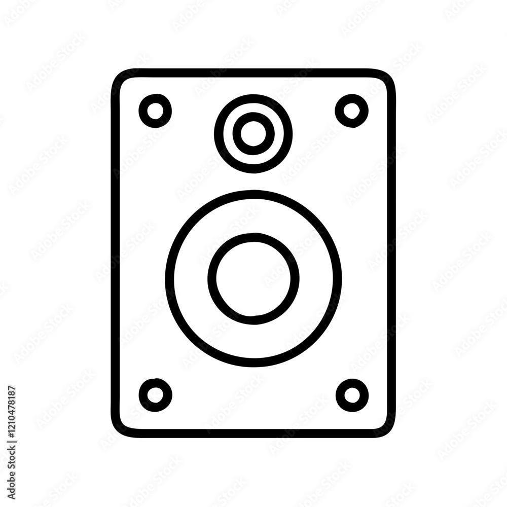 speaker icon, speaker line art - simple line art of speaker, perfect for speaker logos and icons speaker icon, speaker line art - simple line art of speaker, perfect for speaker logos and icons