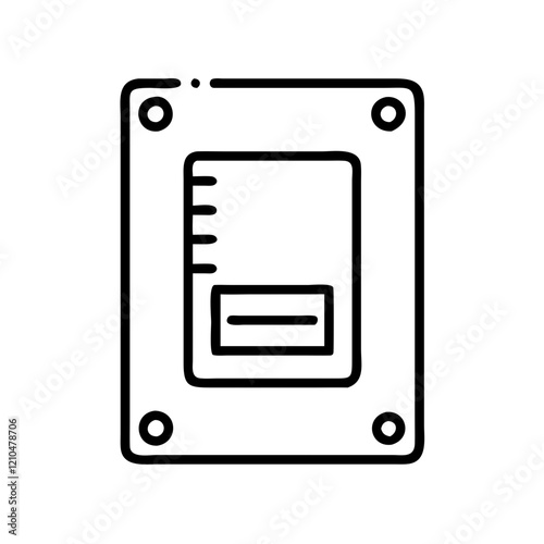 ssd icon, ssd line art - simple line art of ssd, perfect for ssd logos and icons