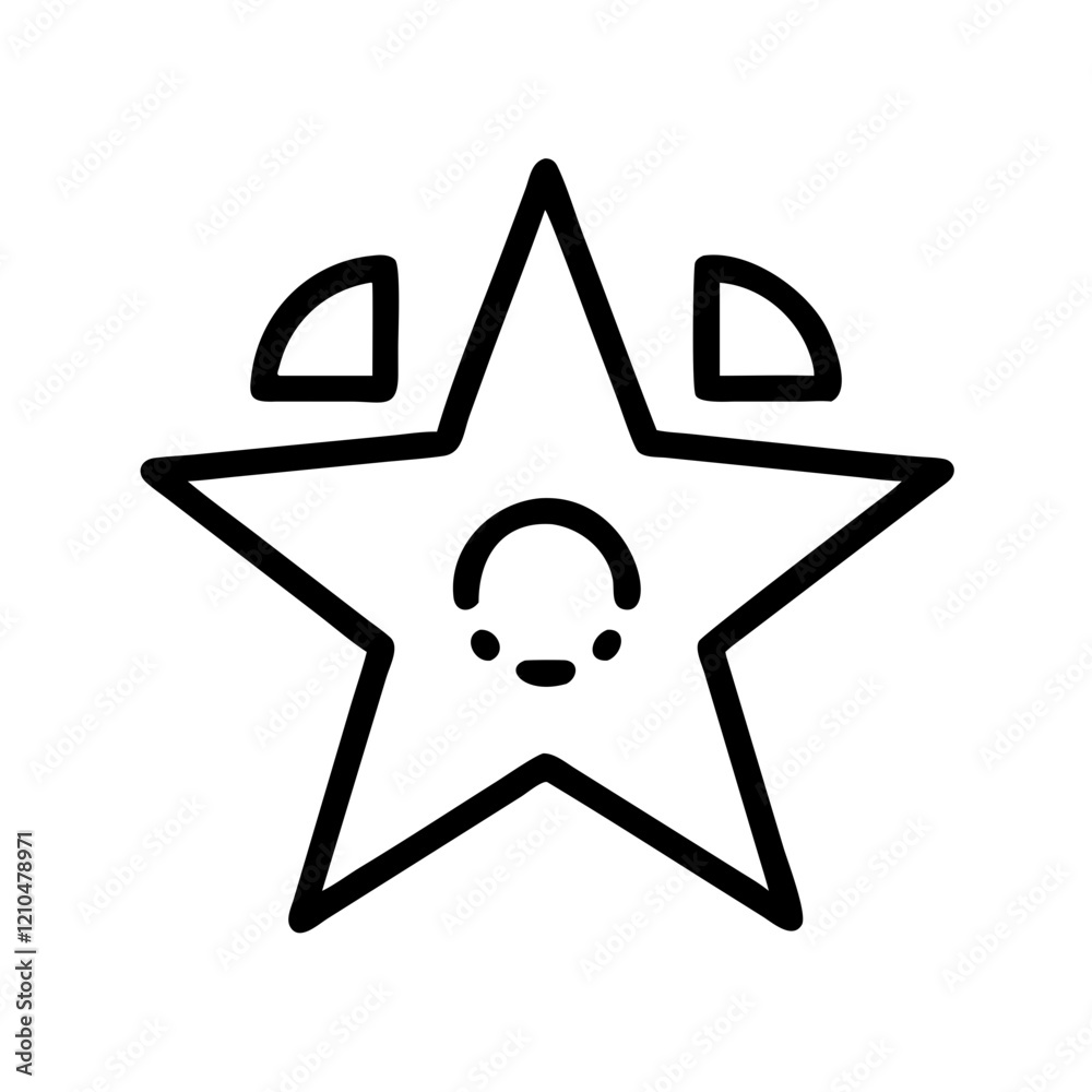 star icon, star line art - simple line art of star, perfect for star logos and icons
