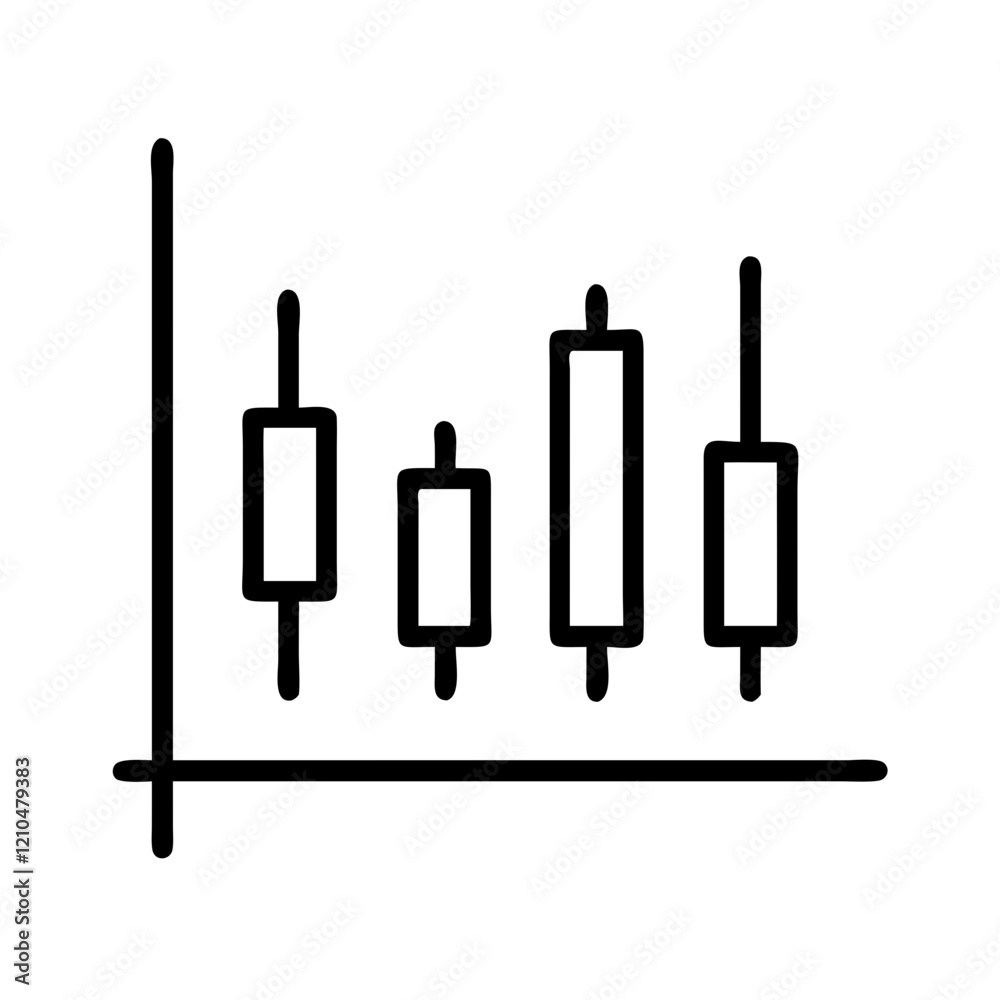 stock chart icon, stock chart line art - simple line art of stock chart, perfect for stock chart logos and icons stock chart icon, stock chart line art - simple line art of stock chart, perfect for stock chart logos and icons