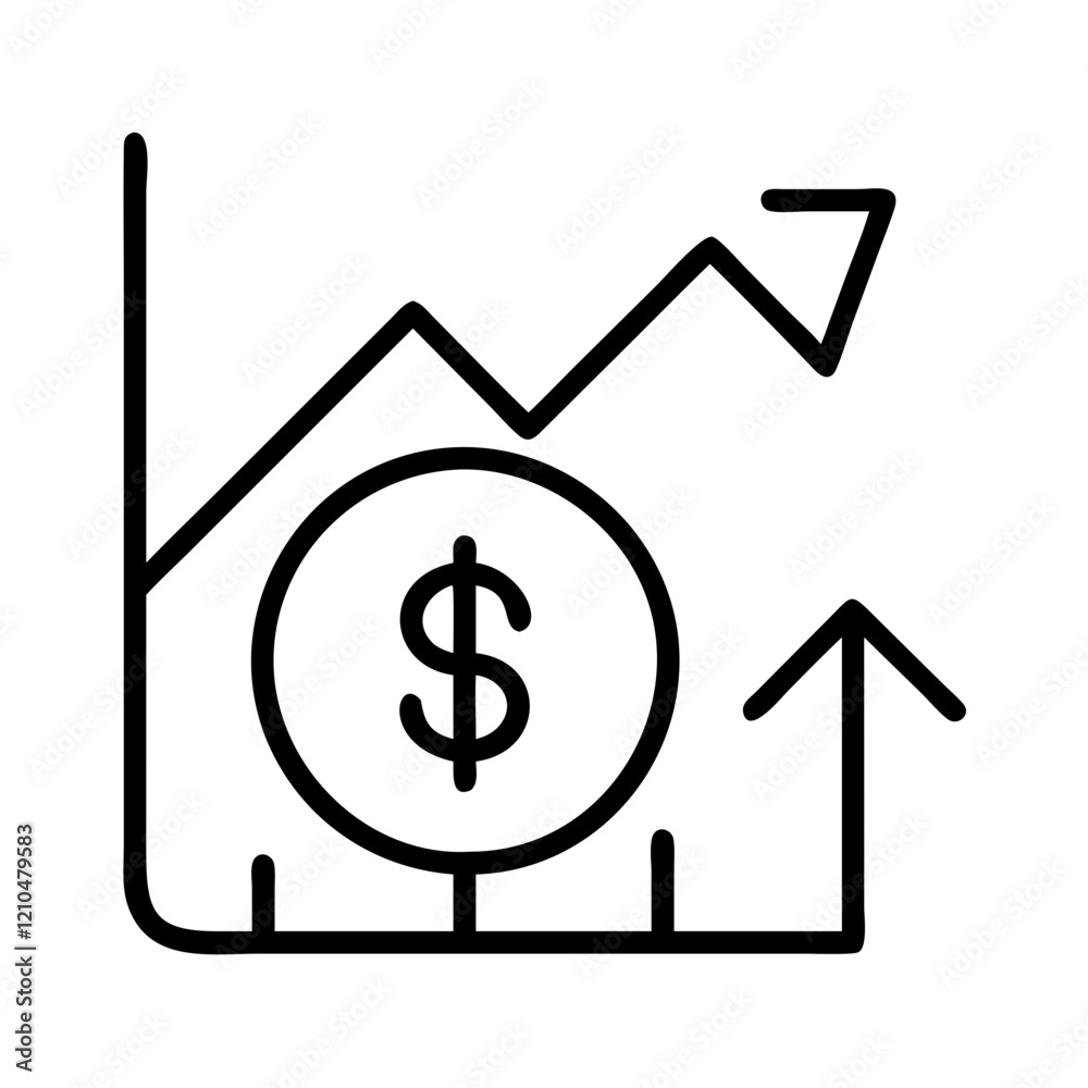 stock valuation icon, stock valuation line art - simple line art of stock valuation, perfect for stock valuation logos and icons stock valuation icon, stock valuation line art - simple line art of stock valuation, perfect for stock valuation logos and icons