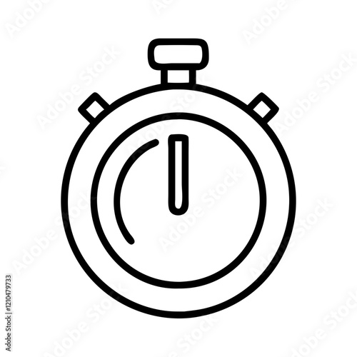 stopwatch with pause icon, stopwatch with pause line art - simple line art of stopwatch with pause, perfect for stopwatch with pause logos and icons