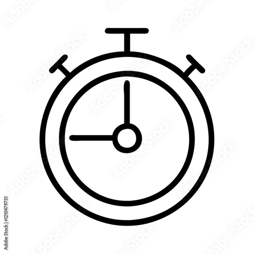 Free Download stopwatch with seconds icon, stopwatch with seconds line art - simple line art of stopwatch with seconds, perfect for stopwatch with seconds logos and icons - GFXLoad